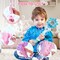 Rechargeable Bubble Wand 2 Pack for Kids Girls Boys, LED Light & Music Electric Bubble Machine Toy, Automatic Snowflake Bubble Blower Gun with 2 Windmill & 4 Bubble Solutions for Outdoor Party